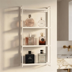 Parfumehylde i hvidt metal